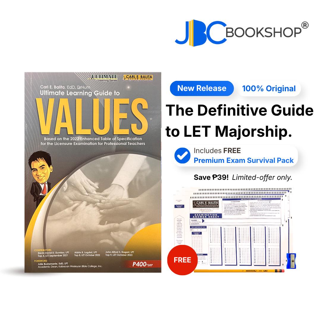 Values Ultimate Learning Guide Majorship LET Reviewer (2023 Edition) by Carl Balita CBRC