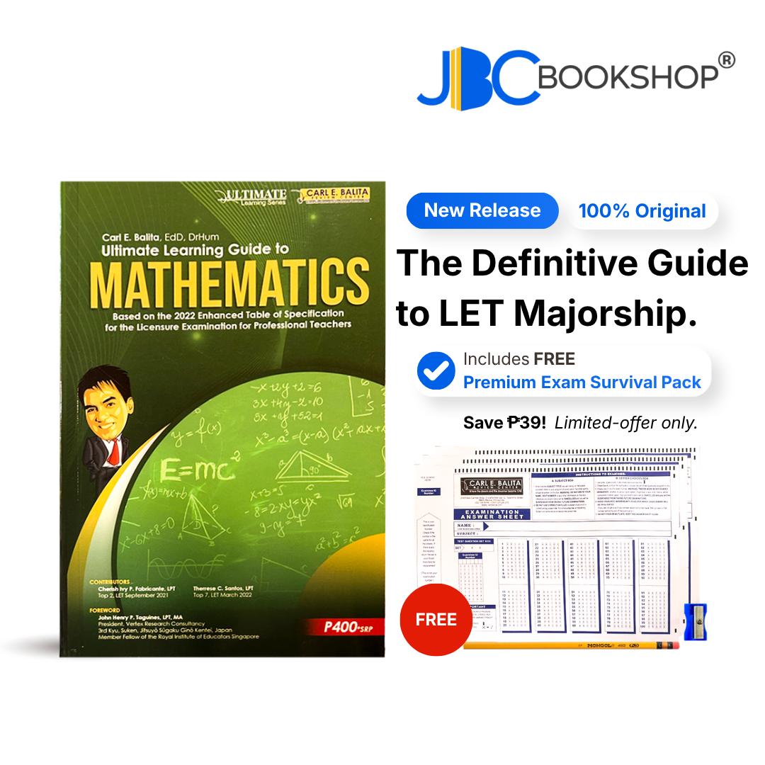 Mathematics Ultimate Learning Guide Majorship LET Reviewer (2023 Edition) by Carl Balita CBRC