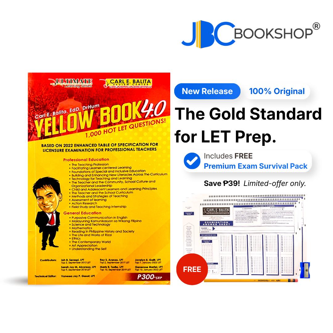 Yellow Book 4.0 (2023 New Curriculum LET Reviewer) by Carl Balita CBRC