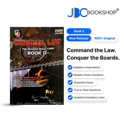 Book 2 Criminal Law: The Revised Penal Code 2025 by Atty. Andrix Domingo